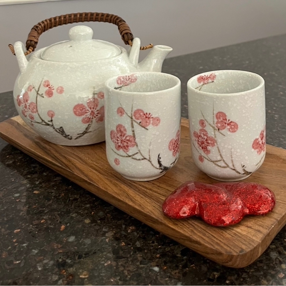 Floral Ceramic Tea Set with Infuser